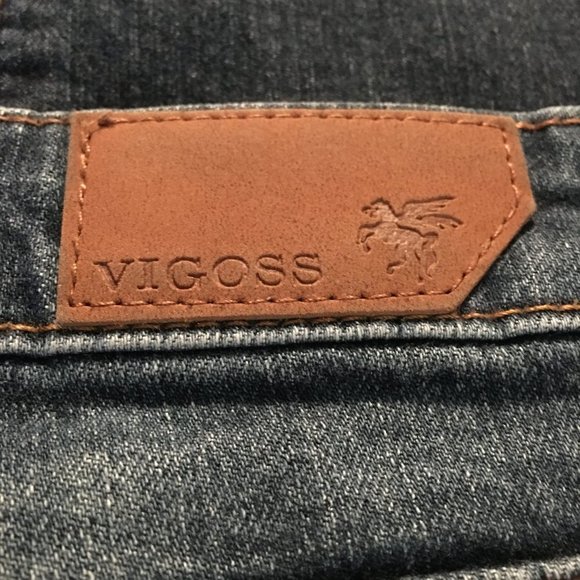 Vigoss Skinny Straight Embroidered Back Pockets  Distress 3/4 - Picture 5 of 12